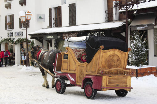 megeve France horse drawn carriage