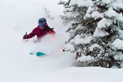 Skier Claudia Bouvier today at Vail Colorado