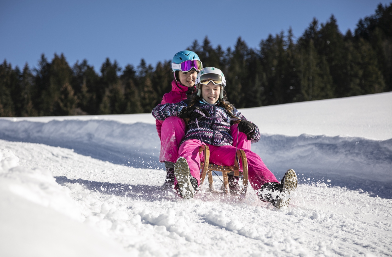 Tobogganing in St. Johann in Tirol