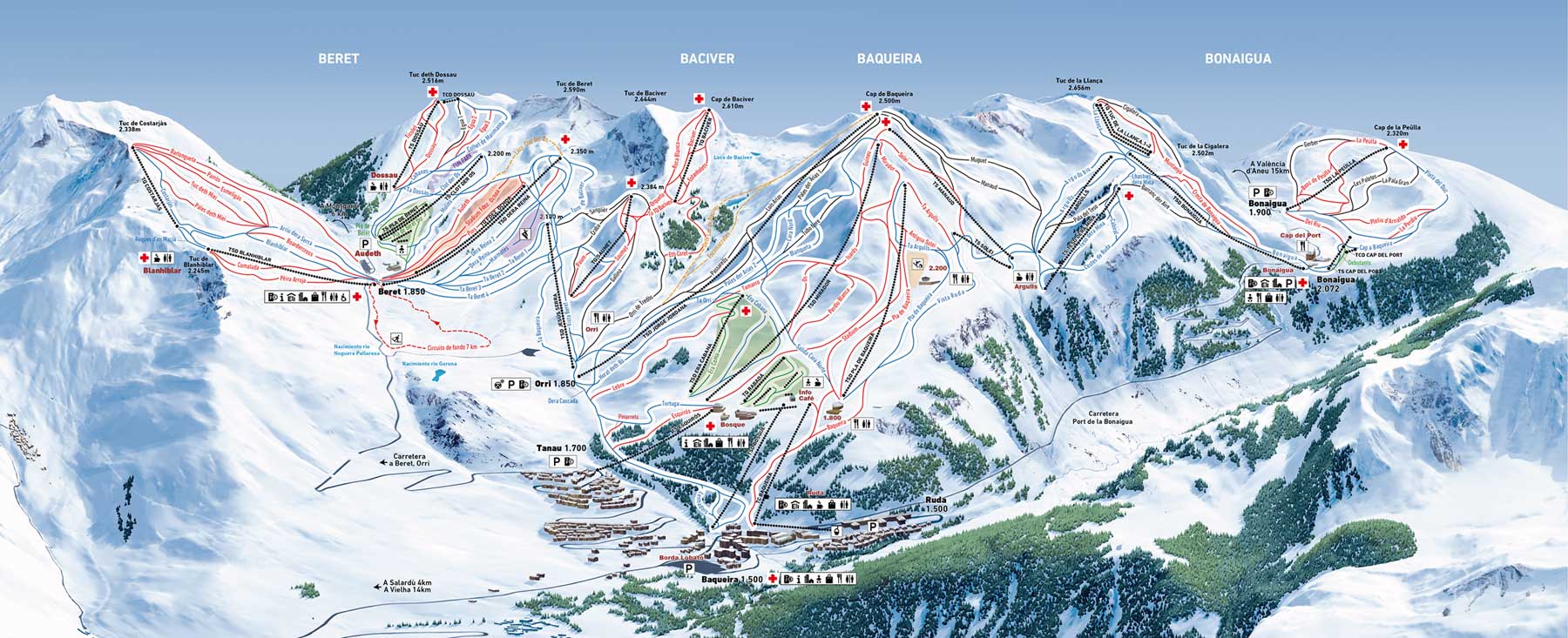 Baqueira Beret - Ski Map Piste Map