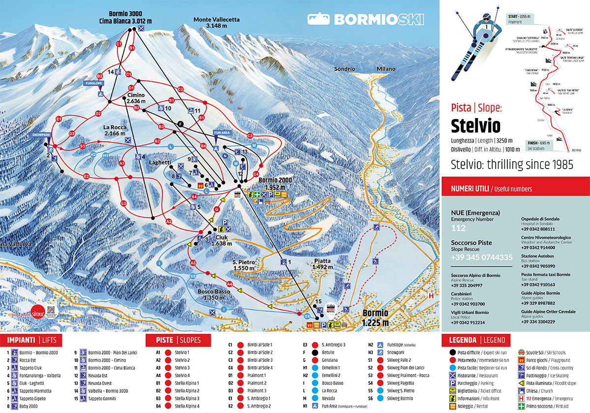 Bormio Ski Map