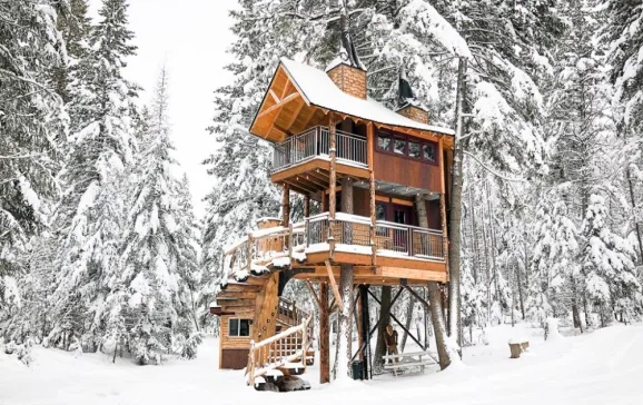 the best ski chalets in the world montana treehouse ski chalet usa