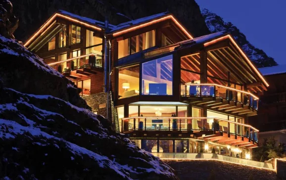 zermatt peak exterior night