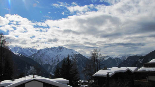 mountain view from Chalet Le Flore CREDIT Harriet Green