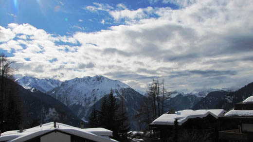 mountain view from Chalet Le Flore CREDIT Harriet Green