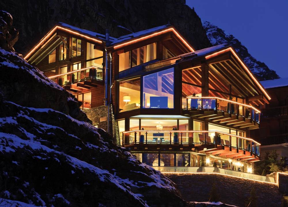 zermatt peak exterior night