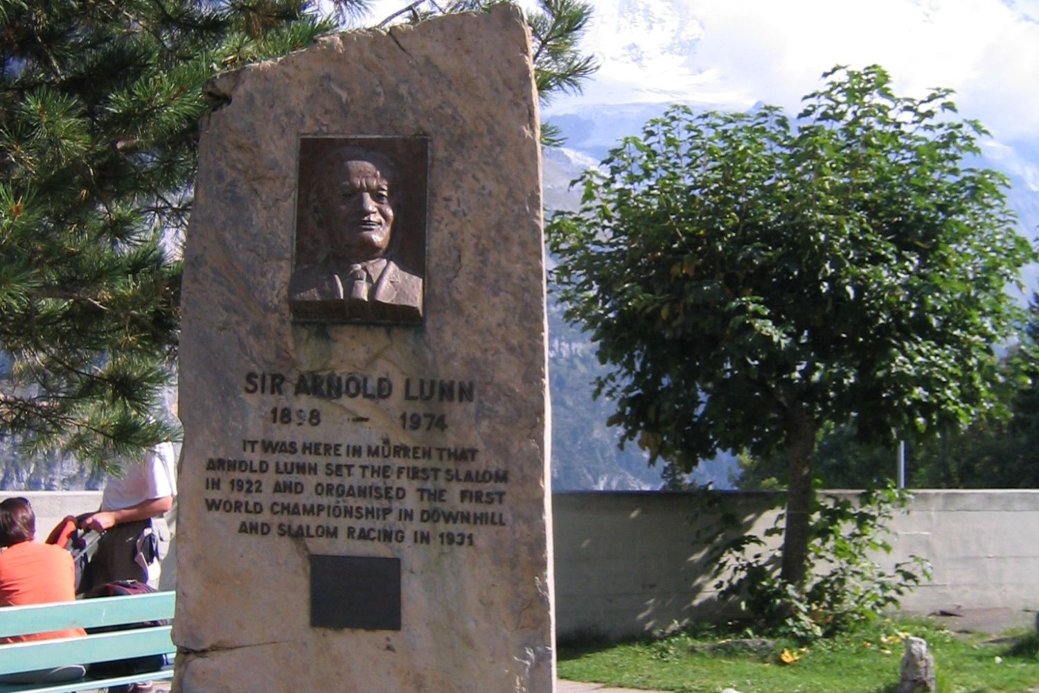 Memorial statue of Arnold Lunn