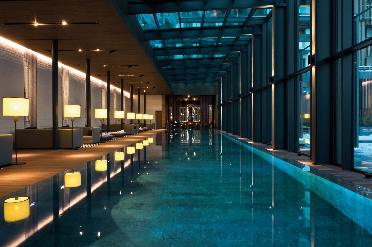 Indoor pool at hotel