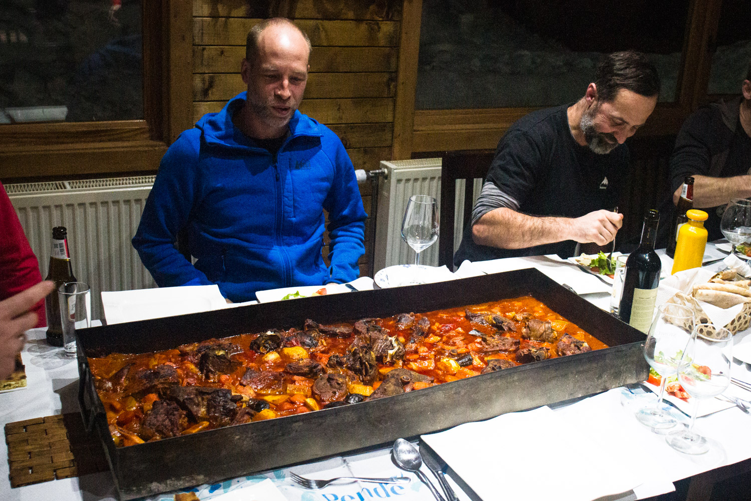 Man impressed with large dish