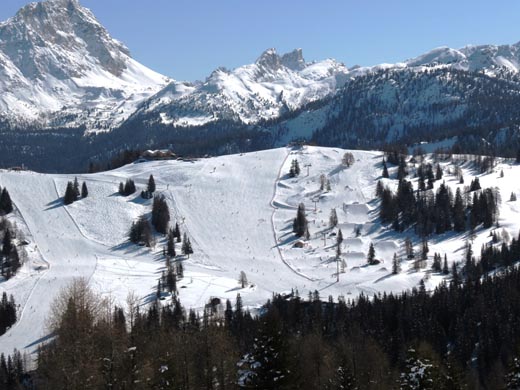 A view of the slopes Alta Badia Italy