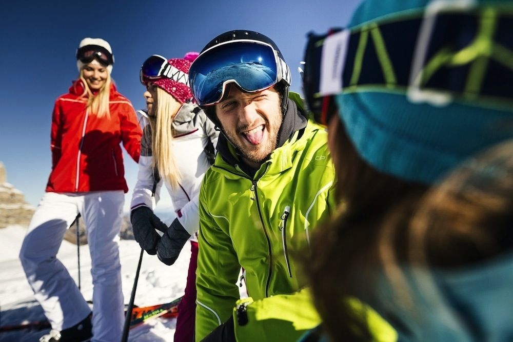 cut through the white stuff in colourful skiwear