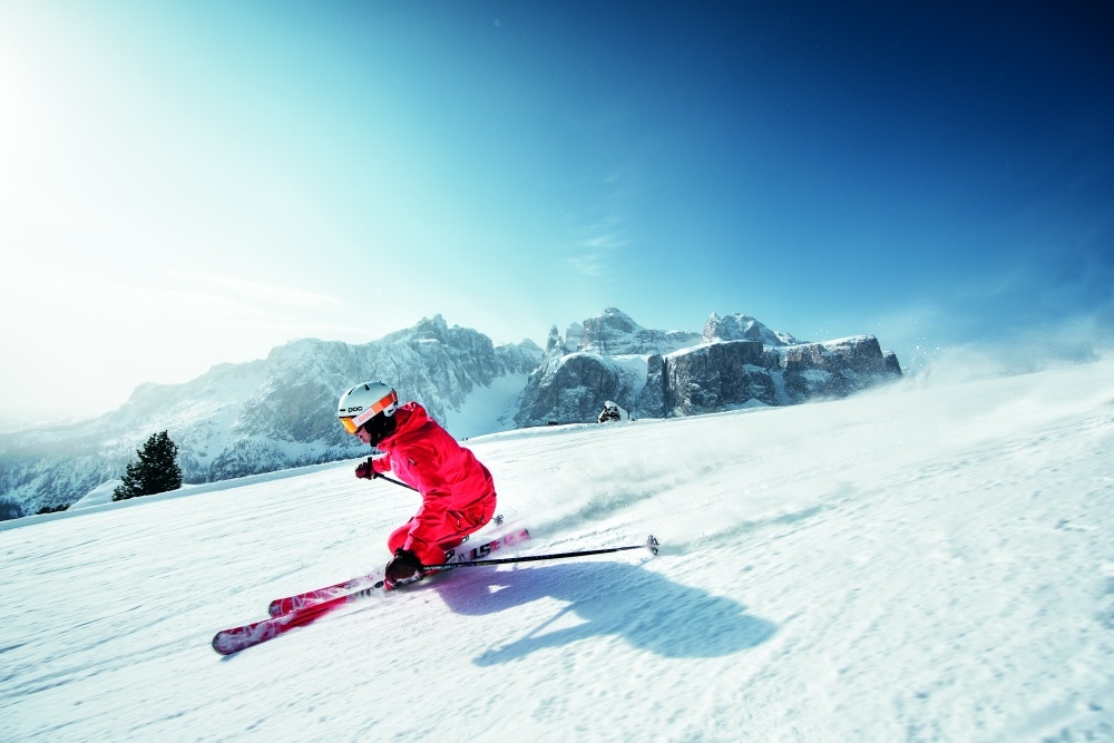 heading down the stunning slopes of alta badia andre schoenherr