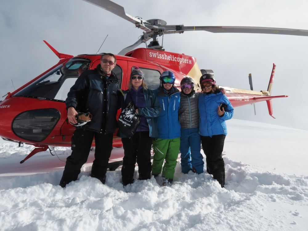 Heli-skiing