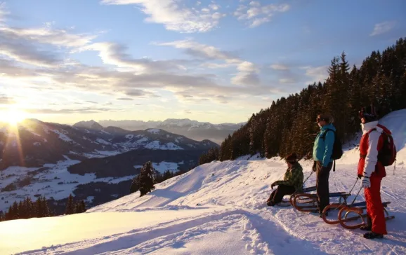 2532 tobogganing in the skiwelt austria