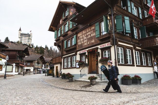 Gstaad Switzerland July 2020 Luxury Fashion Store Louis Vuitton