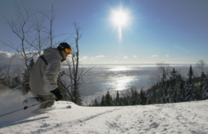 Skiing down to St Lawrence, Seaway, Le Massif, Canada St_Lawrence_Seaway_Le_Massif
