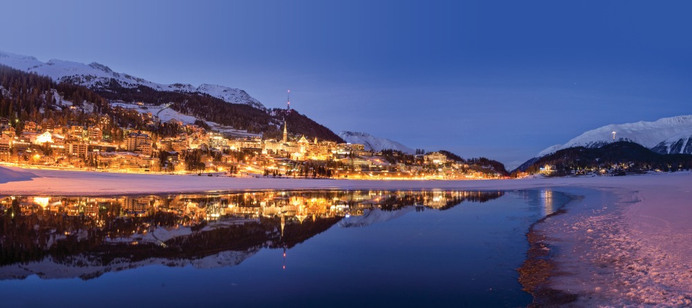 st moritz at night