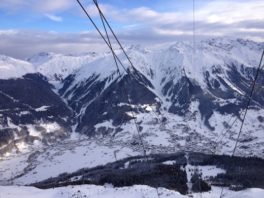 view from Gotschan cable car klosters
