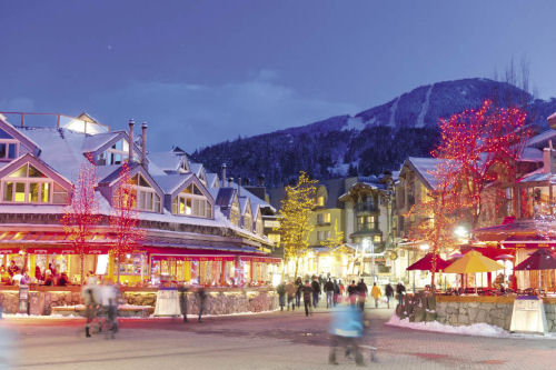 Whistler Village at night, Canada Whistler Village Canada