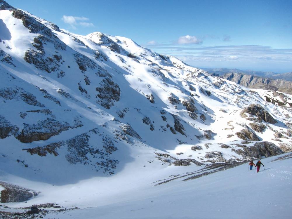 needing to use crampons on icy slope