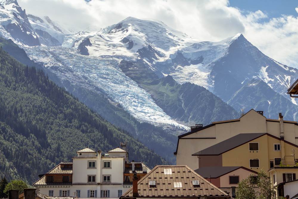 glaciers above chamonix