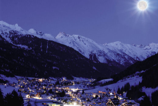 st anton Austria nighttime view