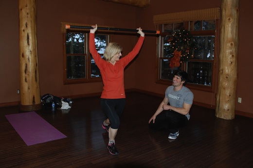 Karen Bowerman enjoys a ski fit class Credit: Karen Bowerman Karen Bowerman enjoys ski fit class Credit Karen Bowerman