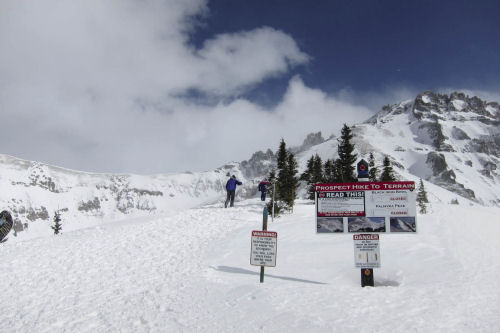Hiking to Black Iron Bowl, Telluride Ski Resort, Colorado Access to Black Iron Bowl Telluride Colorado