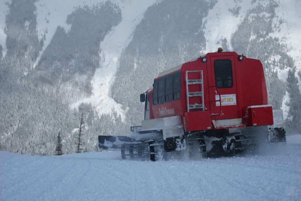 cat skiing castle mountain canada