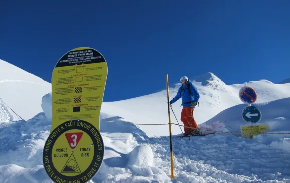 2728 mark borland behind avalanche rope in la clusaz france