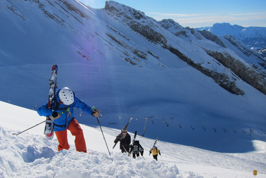 La Clusaz France uphill