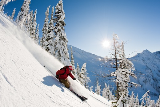 Off-piste-skiing in whitewater BC CREDIT Whitewater resort