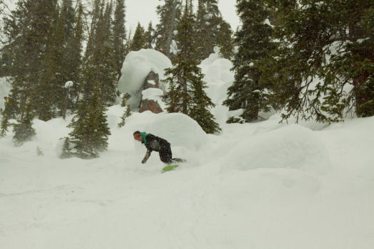 Pete in powder Kicking Horse CREDIT Mark Borland