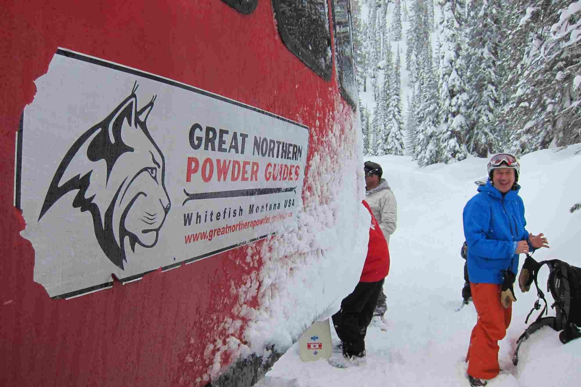 the great northern powder guides cat in whitefish montana
