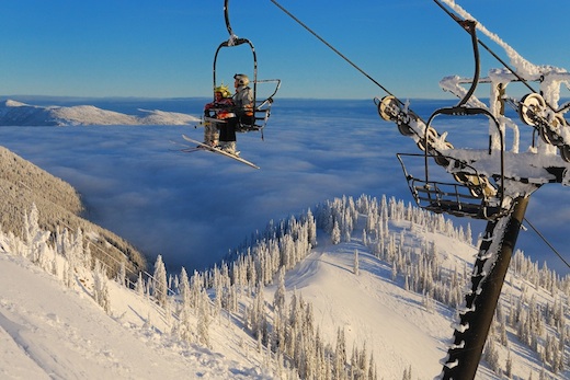 view from chair lift CREDIT red mountain resort