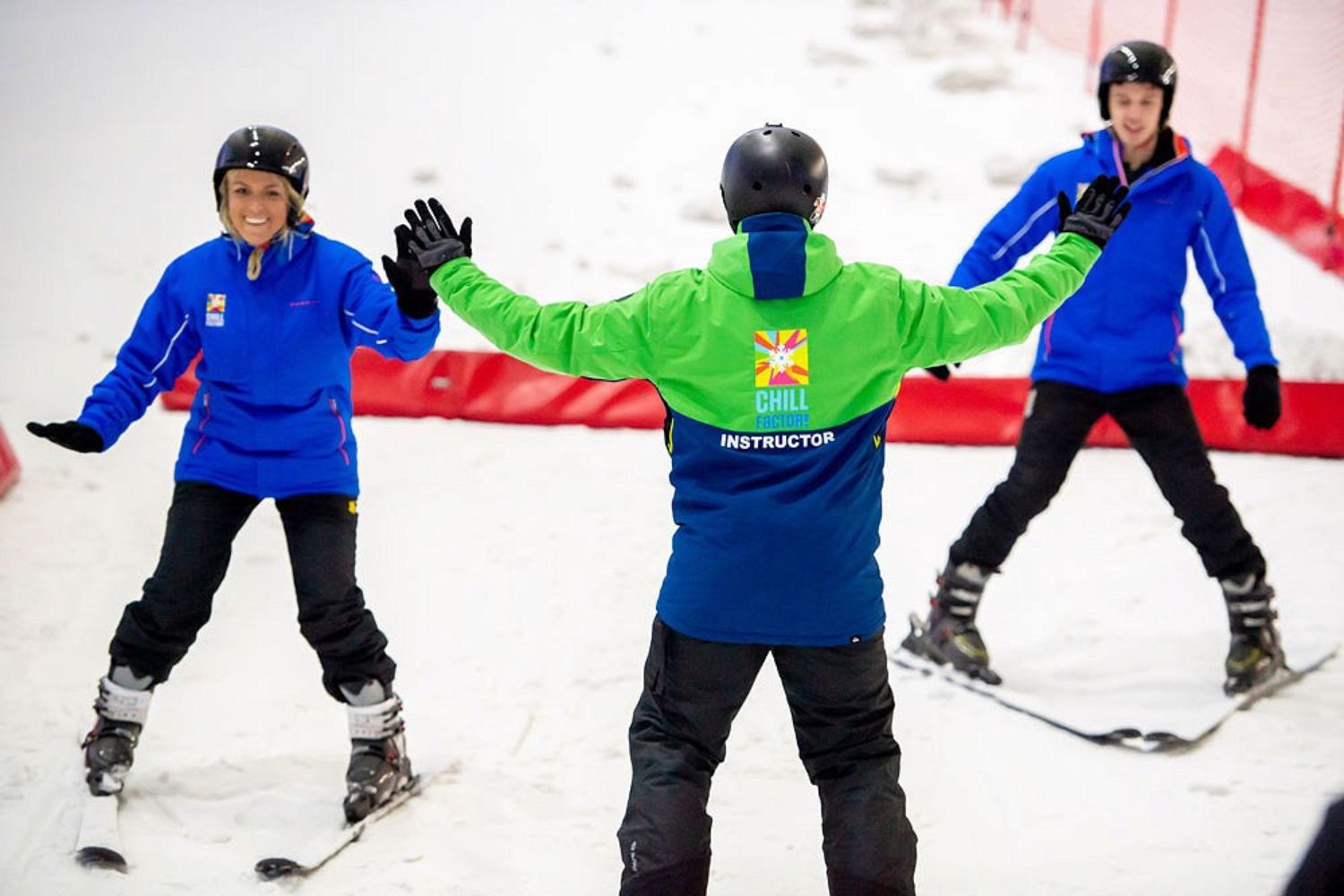 Chill Factore instructor teaching indoor skiing - Chill Factore, Manchester