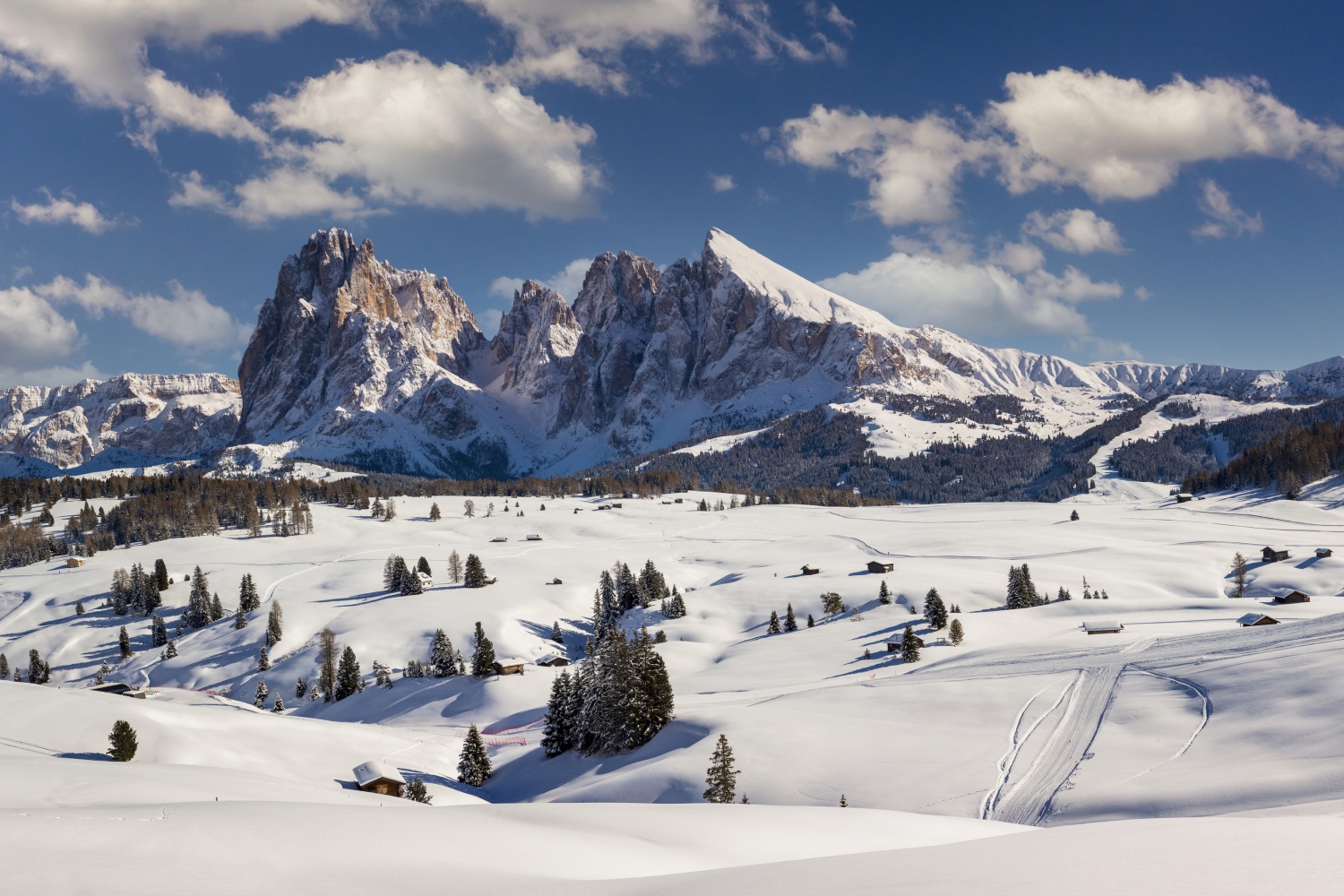 Skiing around Val Gardena Dolomites Italy CREDIT iStock DieterMeyrl