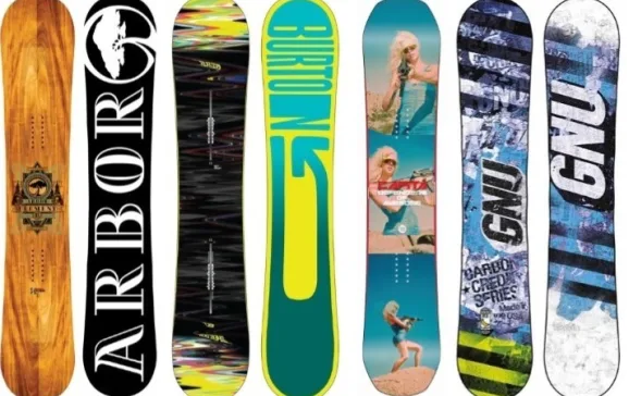 snowboards