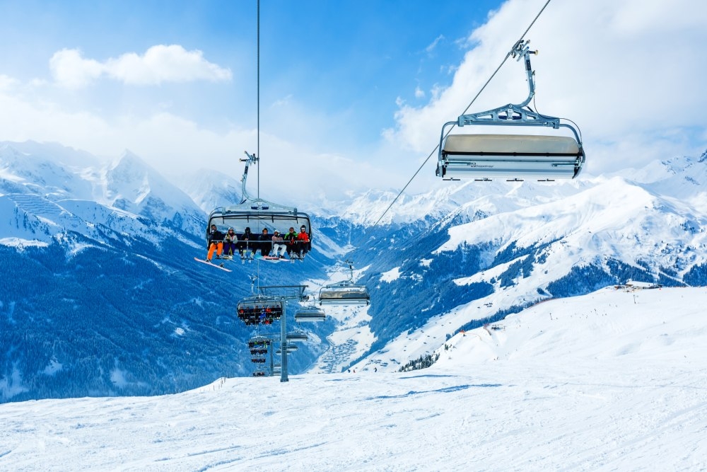 mayrhofen group on ski lift