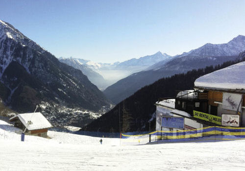 Courmayeur piste view France