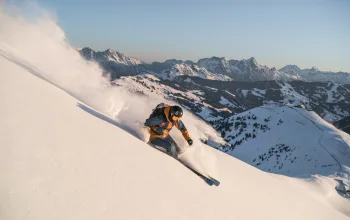 freeride at sunset saalbach c saalbach.com moritz ablinger