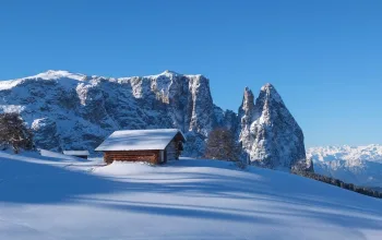 mountain hut in the italian dolomites