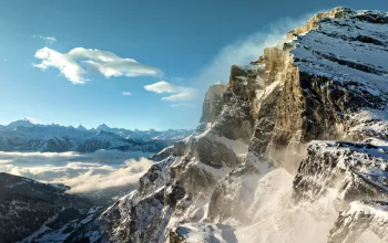 Ski Reosrt Guide Leukerbad ST 3x2 Pfyn Finges Nature Park view from the Gemmi Pass 29252