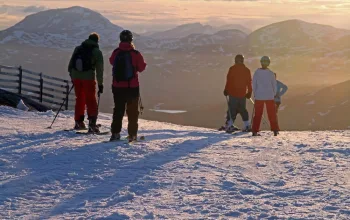 sweden riksgransen midnight sun skiing credit terje pedersen