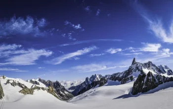 The mountains above Courmayeur ski resort Italy CREDIT iStock