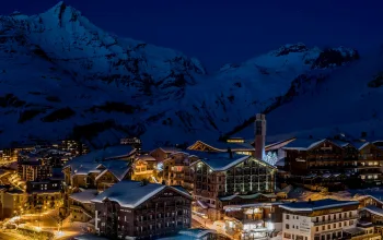 Tignes France by night CREDIT andyparant