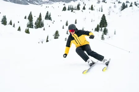 mens ski jacket decathlon wedze 500 sport yellowblack
