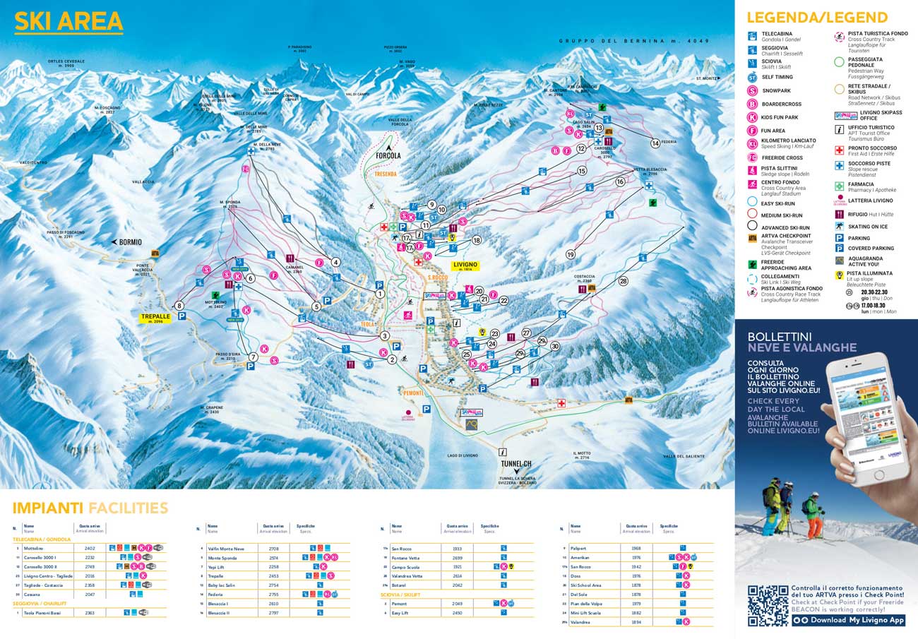 Livigno Ski Map Piste Map