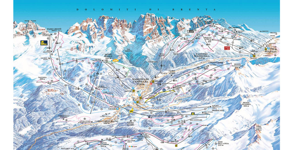 Madonna di Campiglio Ski Map