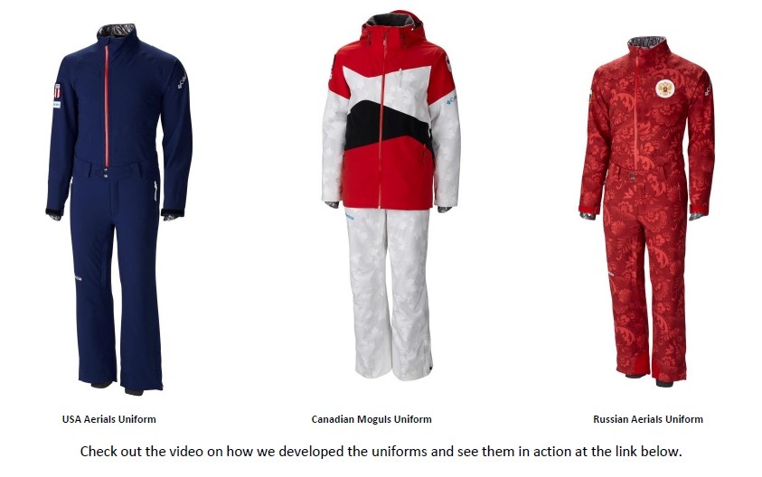 columbia olympic freestyle uniforms